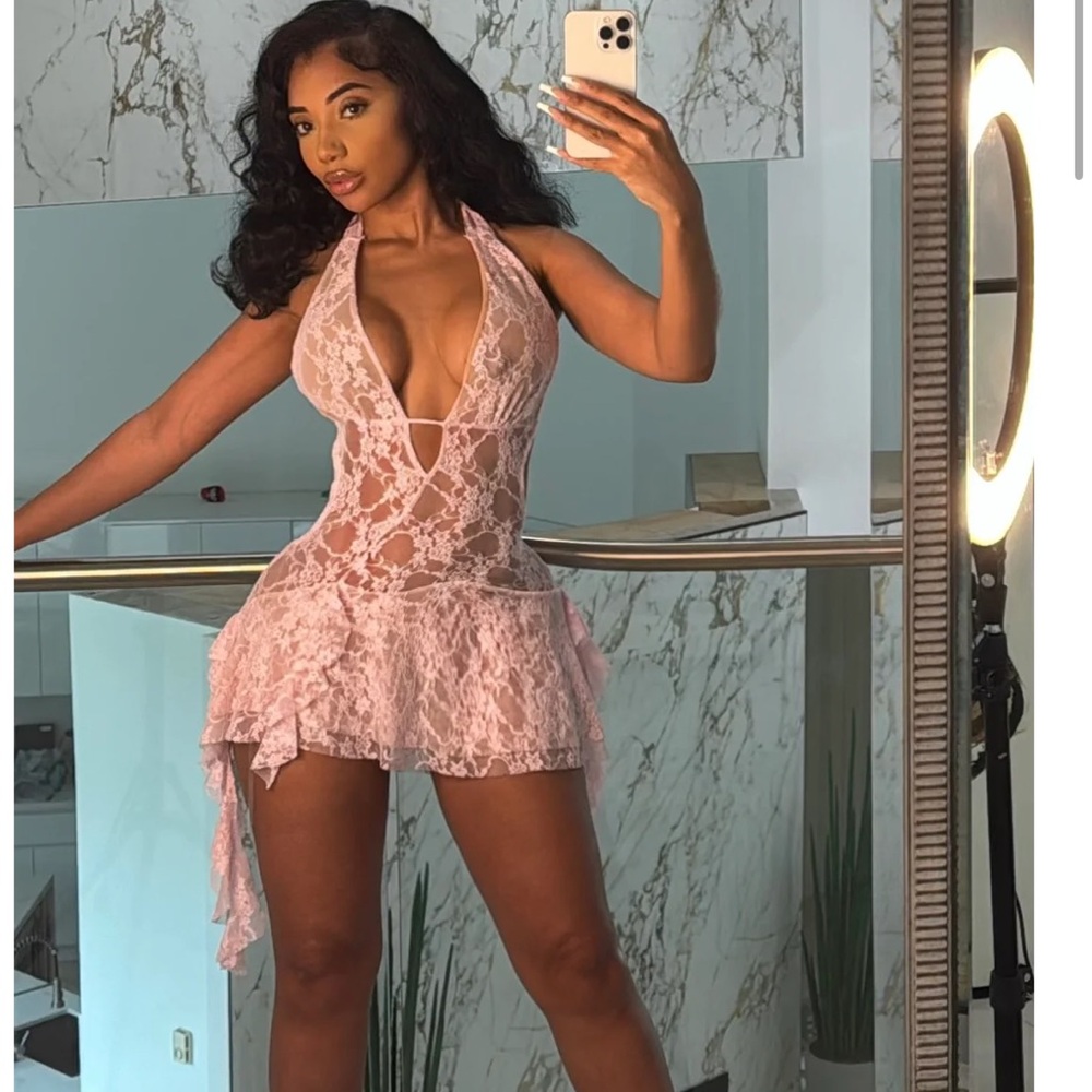 Baby Pink Lace Dress